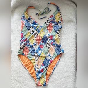 Ralph Lauren Patchwork Pattern Bathing Suit